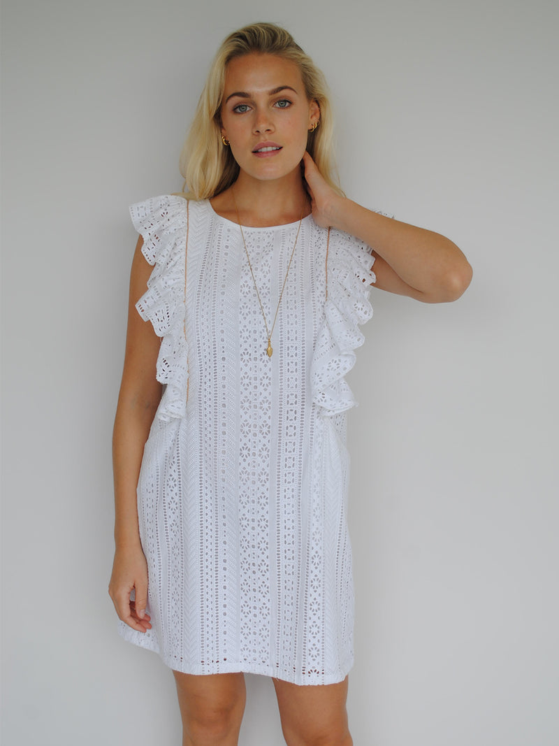 Claudia Mini Dress White Shiffle