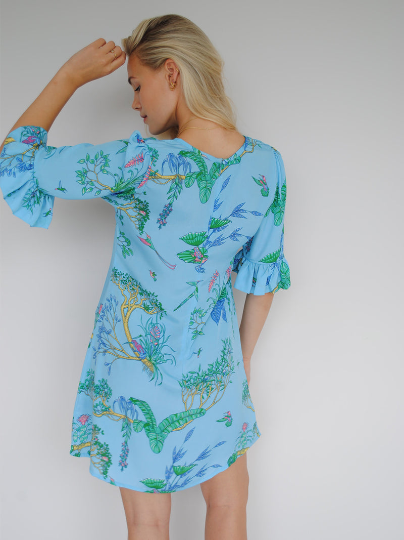 Onassis Mini Dress Tropical Blue